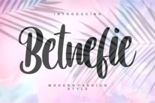 Betnefie Font: A Fancy Script Handwritten Typeface for Makers