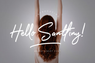 Hello Santtiny: A Rough Brush Script Font for Editorial Warmth