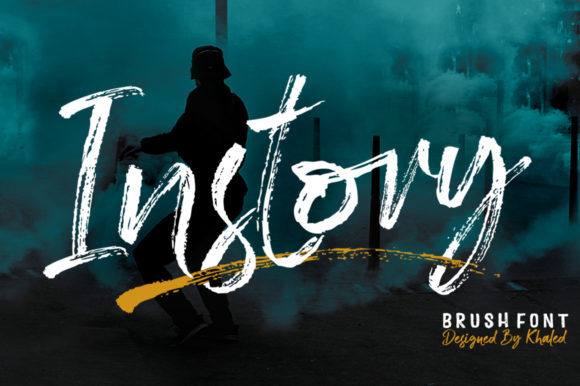 Instory: A Raw Dry Brush Script Font for Bold Campaign Visuals