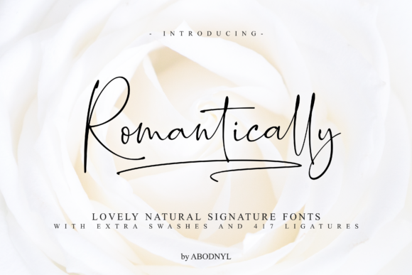 Romantically Script Font for Elegant Handmade Designs