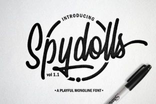 Spydolls Font: A Playful Monoline Script for Makers