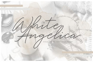White Angelica Script Handwritten Font for Elegant Branding